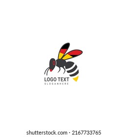 Logo del símbolo del vector creativo de miel de abeja. Logotipo lineal de trabajo duro. diseño de logotipo