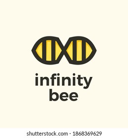 BEE AND HONEY WITH HEXOGEN SHAPE LOGO CONCEPT SIMPLE MINIMALIST AND FLAT STYLE FOR BRAND IDENTITY