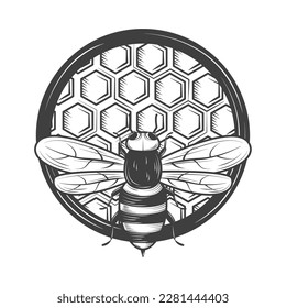 icono de colmena de abejas y miel aislado