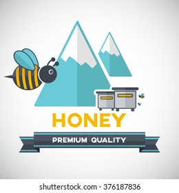 Bee and honey icon