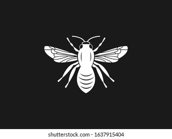 Bee honey icon. Vector illustration, flat design.