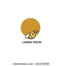 bee honey  illustration logo design