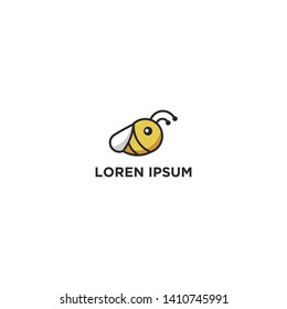 bee honey  illustration logo design