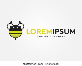 Bee or Honey Logo Black Yellow Logo Brand