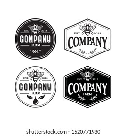 Bee and Honey Logo, Bee Company