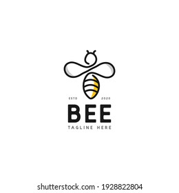 bee honey logo design concept