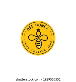 Bee Honey Logo Design Concept Stock Vector (Royalty Free) 1929555551 ...