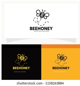 Bee Honey Logo Design Template
