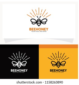 Bee Honey Logo Design Template