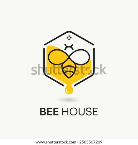 Bee honey logo. bee logo. bee icon