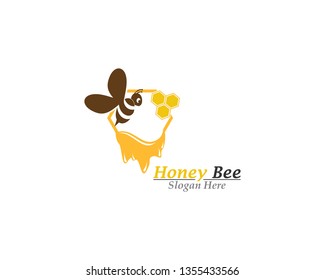 Bee and Honey logo template