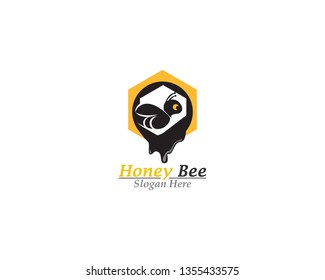 Bee and Honey logo template