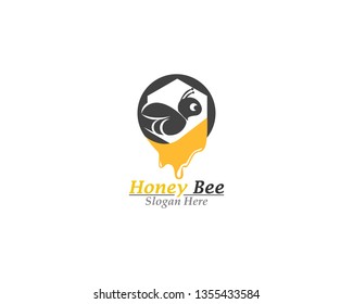 Bee and Honey logo template