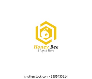 Bee and Honey logo template