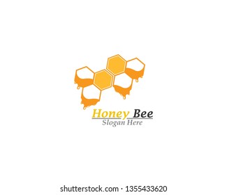 Bee and Honey logo template
