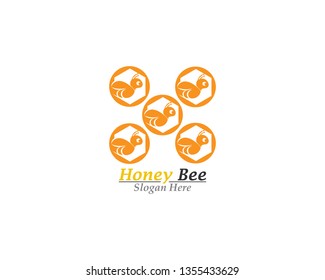 Bee and Honey logo template