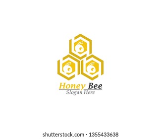 Bee and Honey logo template