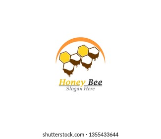 Bee and Honey logo template