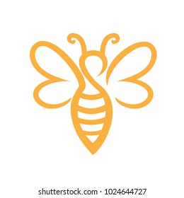 Bee and Honey Logo Vector