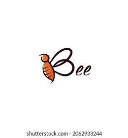 bee honey logo vector design