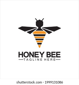 Bee honey logo vector icon symbol illustration design template