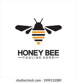 Bee honey logo vector icon symbol illustration design template