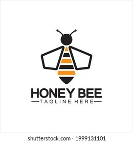 Bee honey logo vector icon symbol illustration design template