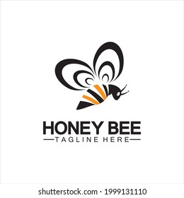 Plantilla de diseño de símbolo de icono del logotipo de miel de abeja