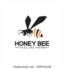 Plantilla de diseño de símbolo de icono del logotipo de miel de abeja