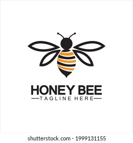 Bee honey logo vector icon symbol illustration design template