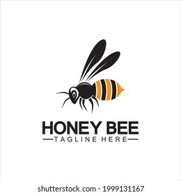 Bee honey logo vector icon symbol illustration design template