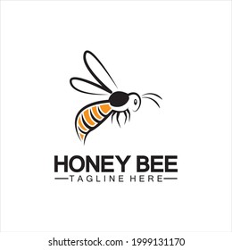 Plantilla de diseño de símbolo de icono del logotipo de miel de abeja