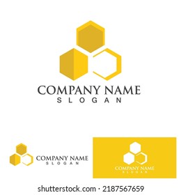Plantilla de diseño de símbolo de icono del logotipo de miel de abeja