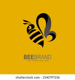 Bee honey logo,Nature Bee Honey Logo Vector