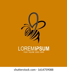 Bee honey logo,Nature Bee Honey Logo Vector