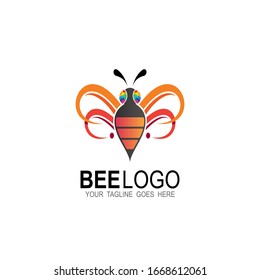 Bee honey logo,Nature Bee Honey Logo Vector