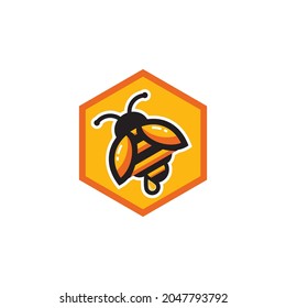 bee honey modern logo design