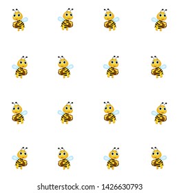 bee with honey, pattern, national bees day
