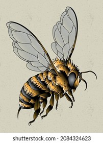 Bee Honey Tattoo Neo Traditional