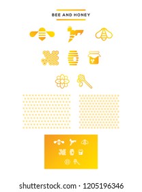 Bee and Honey Template_Logo, Icons and Pattern Designs