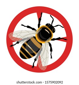 Bee honey vector icon.Cartoon vector icon isolated on white background bee honey.