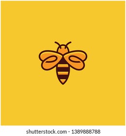 bee honey vector illustration logo design