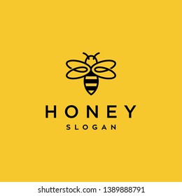 bee honey vector illustration logo design