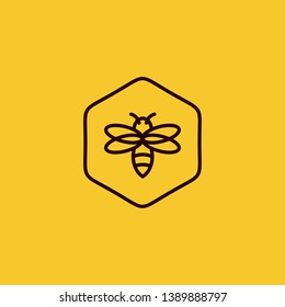 bee honey vector illustration logo design