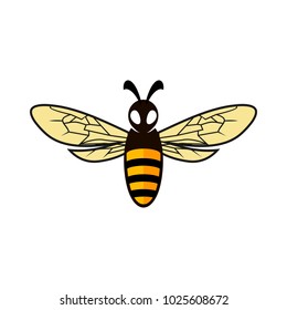 Bee honey vector logo. Hornet logo.