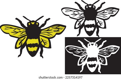 Abeja, abeja de miel, abejorro, pepita, clavija, vinílico de hierro, sublimación, costra de corte, costra de hojas, silueta