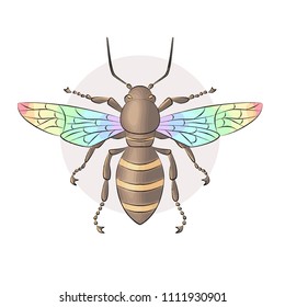 Bee Honeybee Hand drawn