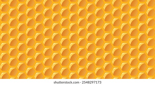 Ilustración de diseño de Vector de patrón de fondo de panal de abeja