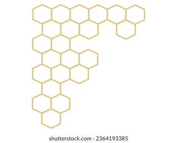 Bee Honeycomb cells. Bee Honeycomb Illustration