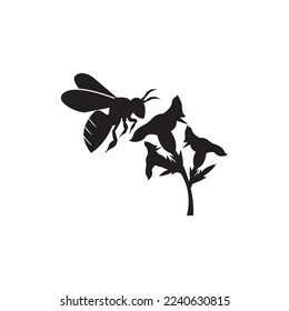 Bee or honeycomb logo,icon illustration design vector